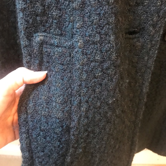 Banana Republic Green Tweed Pea Coat Size XS - Picture 4 of 8